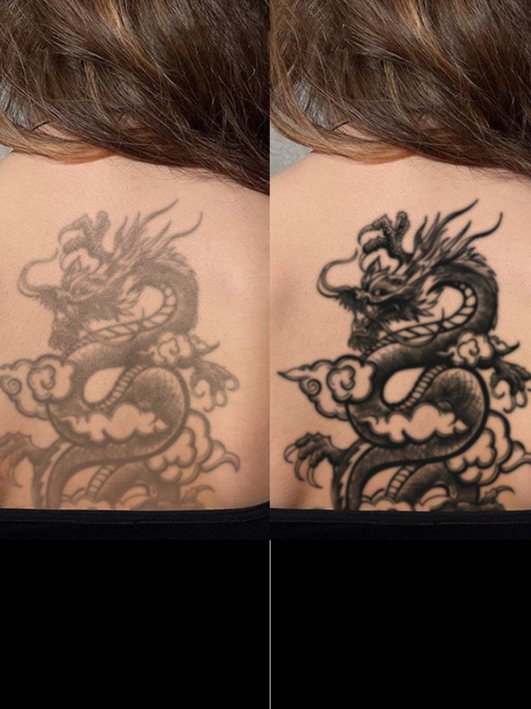 Tatouage temporaire semi-permanent 2 semaines – motif serpent et fleur, Herbal Juice / Hazelnut Honpo Dark Snake Flower Arm Tide Semi-permanent Two Weeks Herbal Juice Tattoo Sticker – Image 5