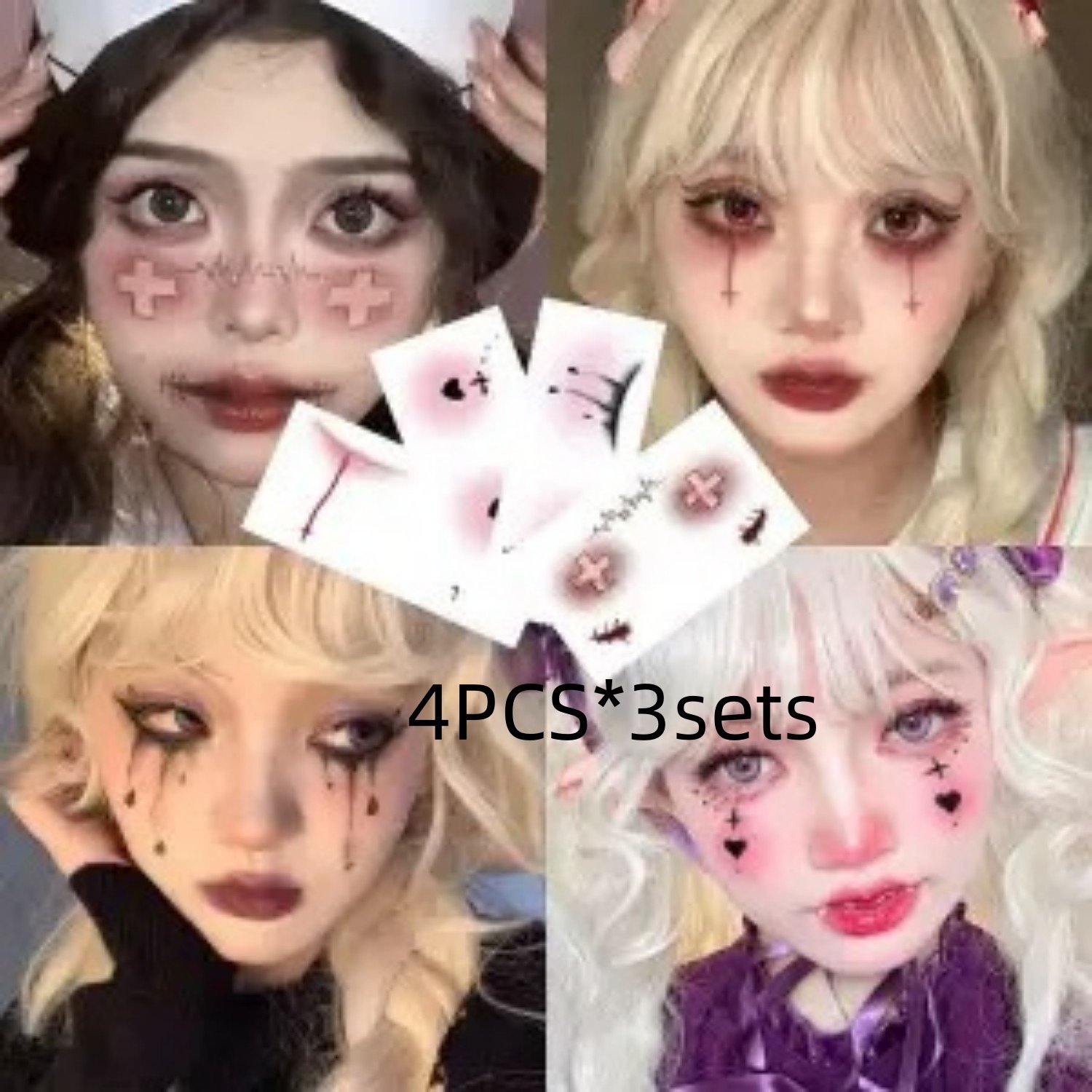 Stickers maquillage tatouage – larmes de sorcière / Witch Tears Makeup Tattoo Stickers – Image 3