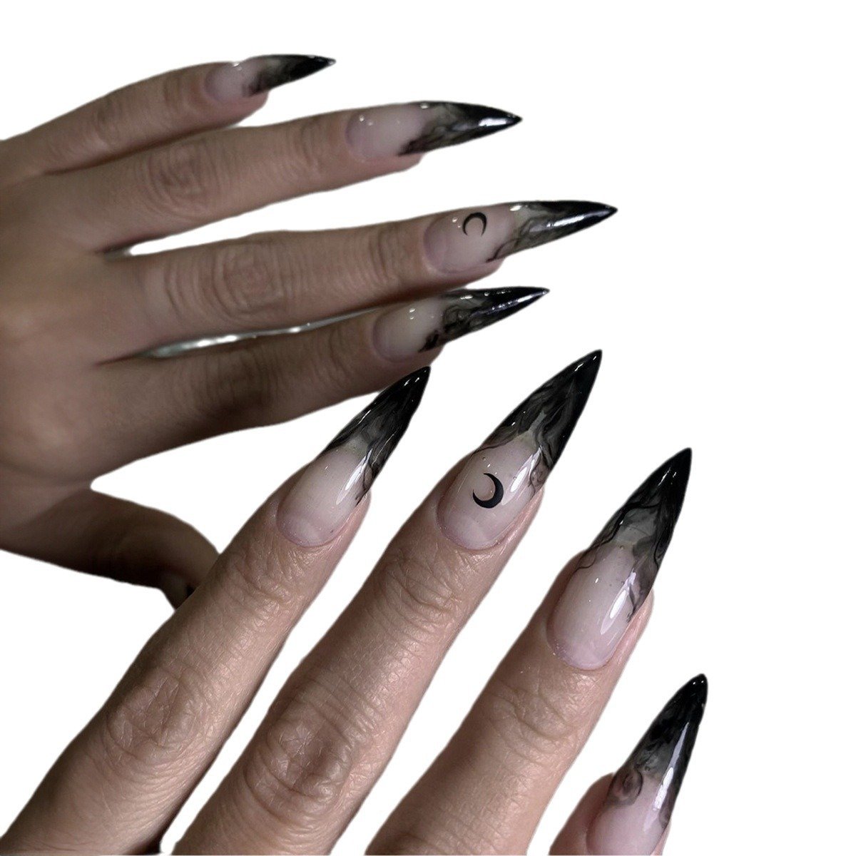 Autocollants ongles Halloween – design fantôme, style horreur / Halloween Ghost Wind Fake Nails Nail Sticker – Image 3